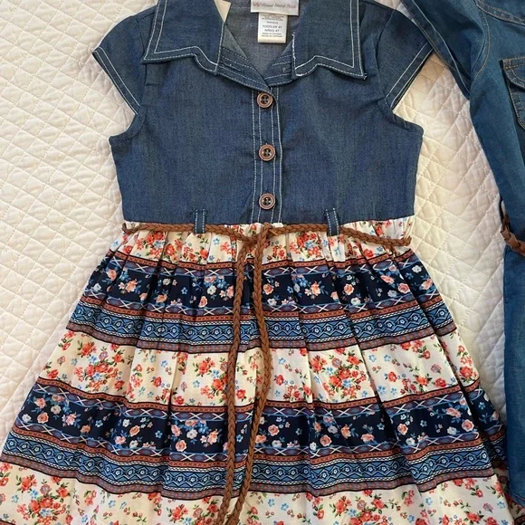 NWT Western toddler denim dresses - Picture 6 of 13